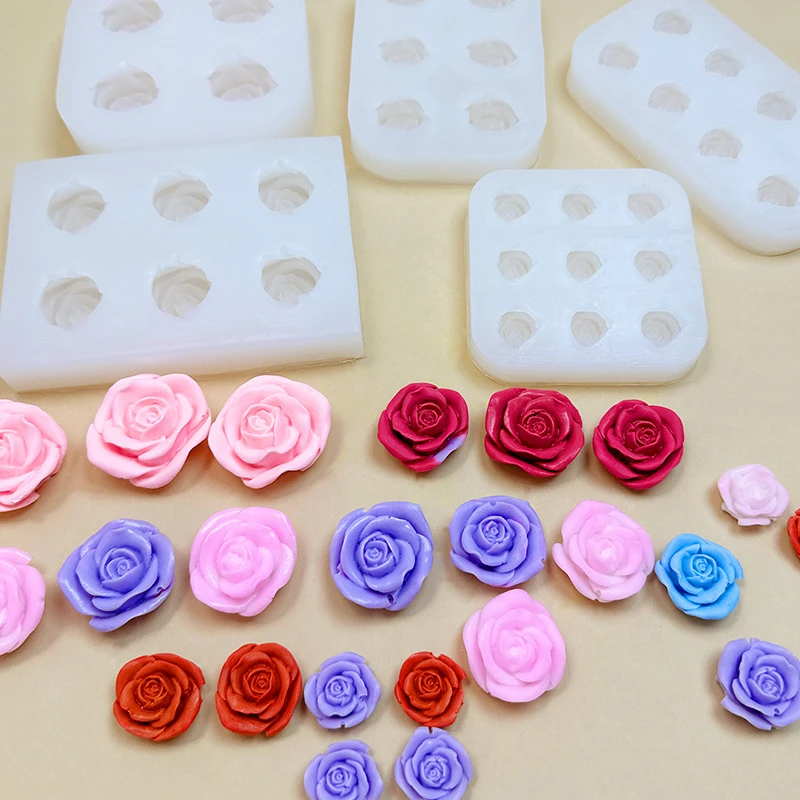 玫瑰花模具棒棒糖模具花朵DIY手工烘焙翻糖蛋糕模滴胶模具组合