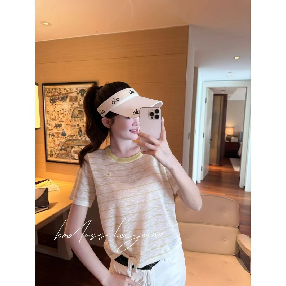 【彩色条纹福利款】LEYUAN.设计感条纹短夏季新款韩版宽松休闲上衣