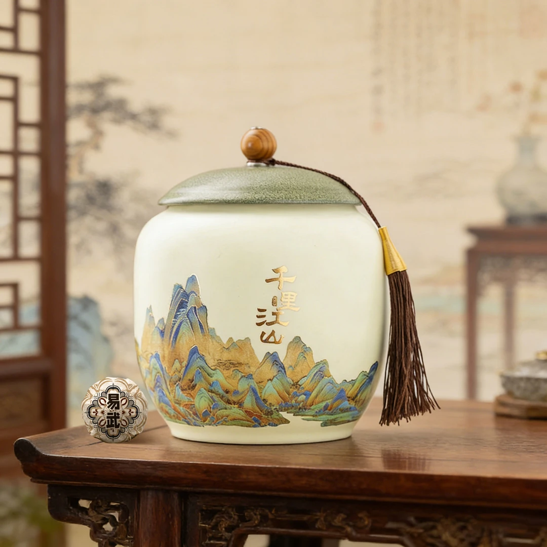 【千里江山图】2019年易武生龙珠280克(拆封试饮一泡)