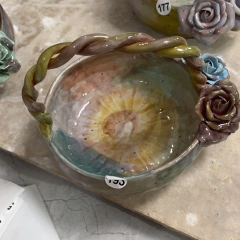 芬***2碗纯手捏咖啡餐具壶承