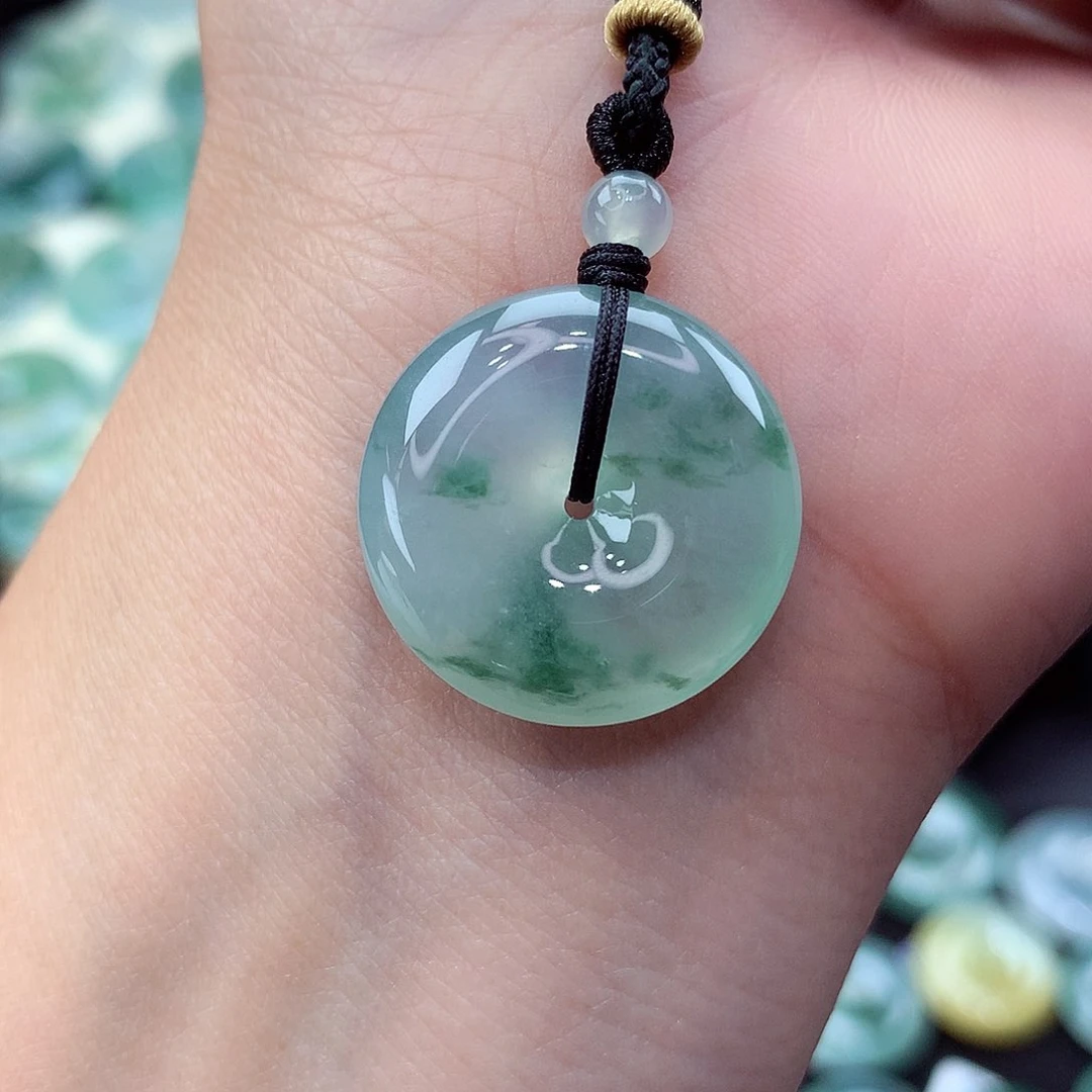 翡翠未镶嵌颈饰编号11尺寸22.0-6.2