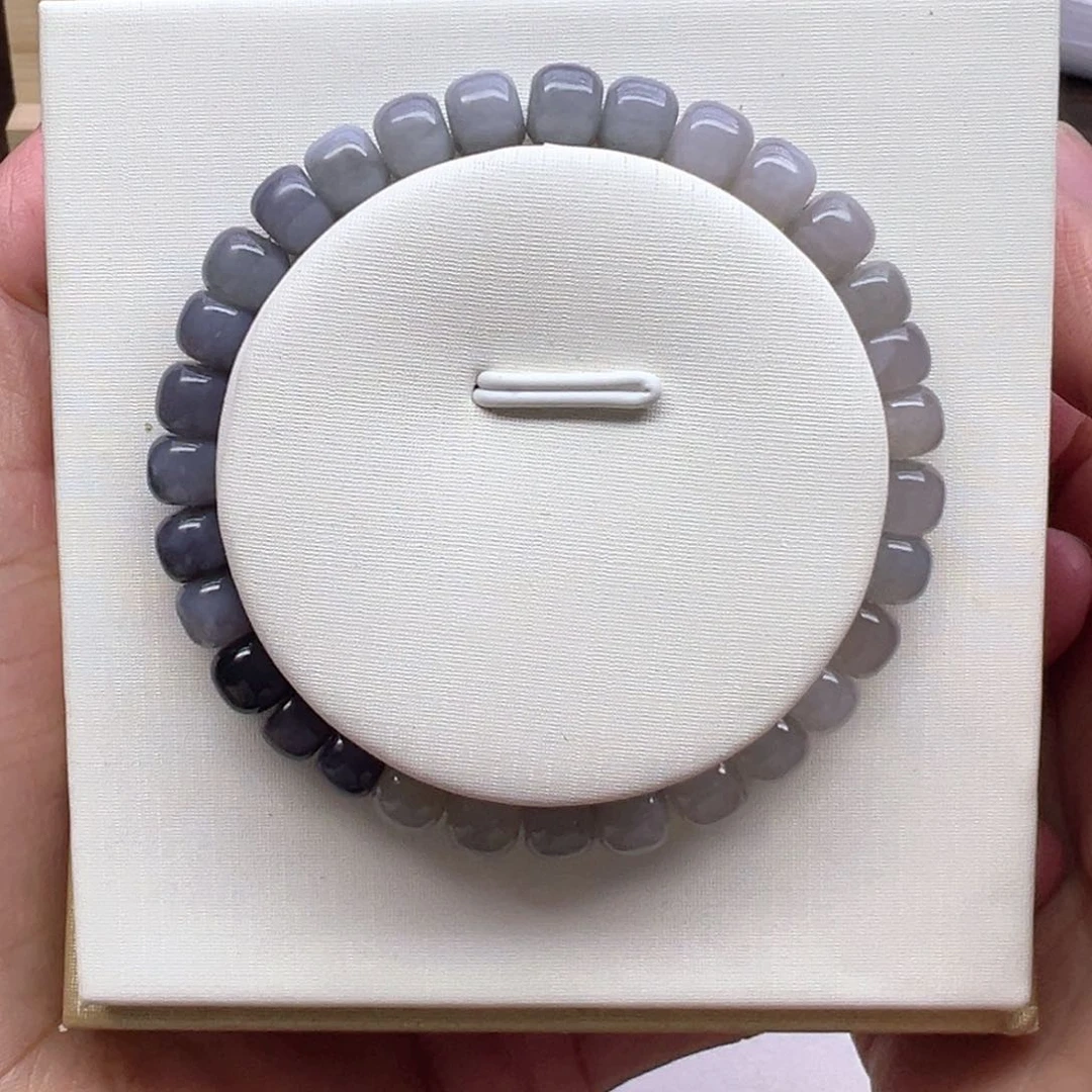 和田玉（糖玉）手串未镶嵌算盘珠7