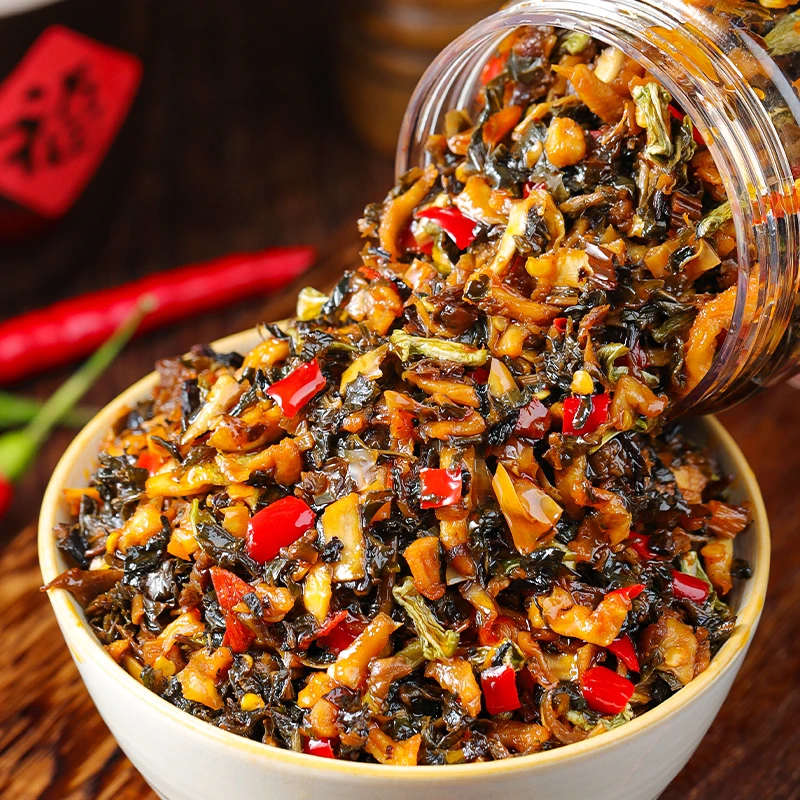 湖南下饭菜香炒外婆菜味香瓶装220克一瓶开盖即食农家家常菜正宗