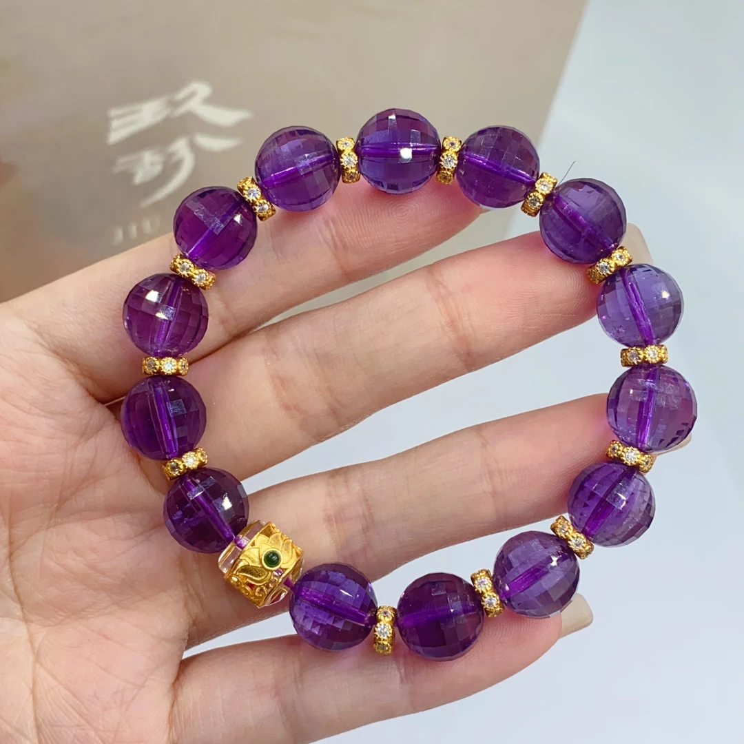 紫晶手串精美时尚优雅贵气