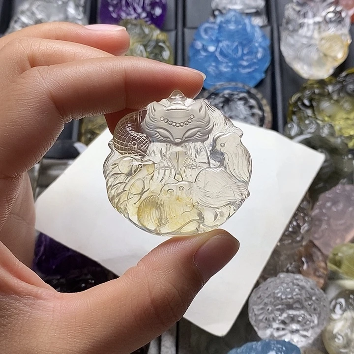 未镶嵌颈饰水晶水晶吊坠