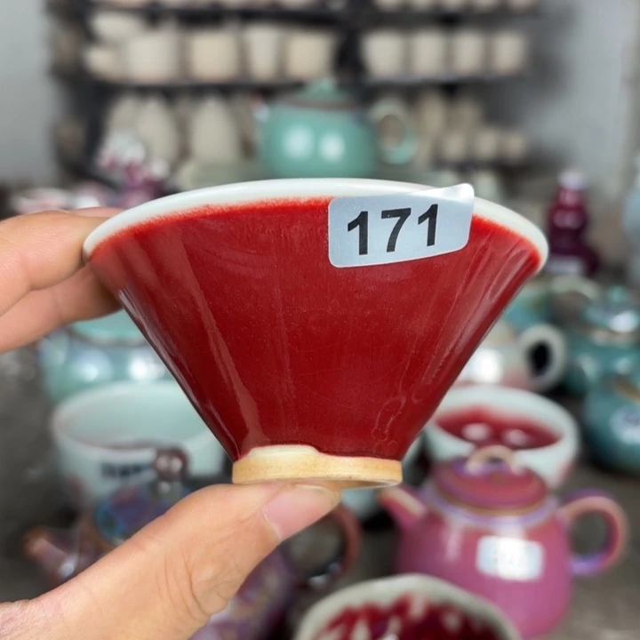 171纯手工拉坯钧瓷主人杯