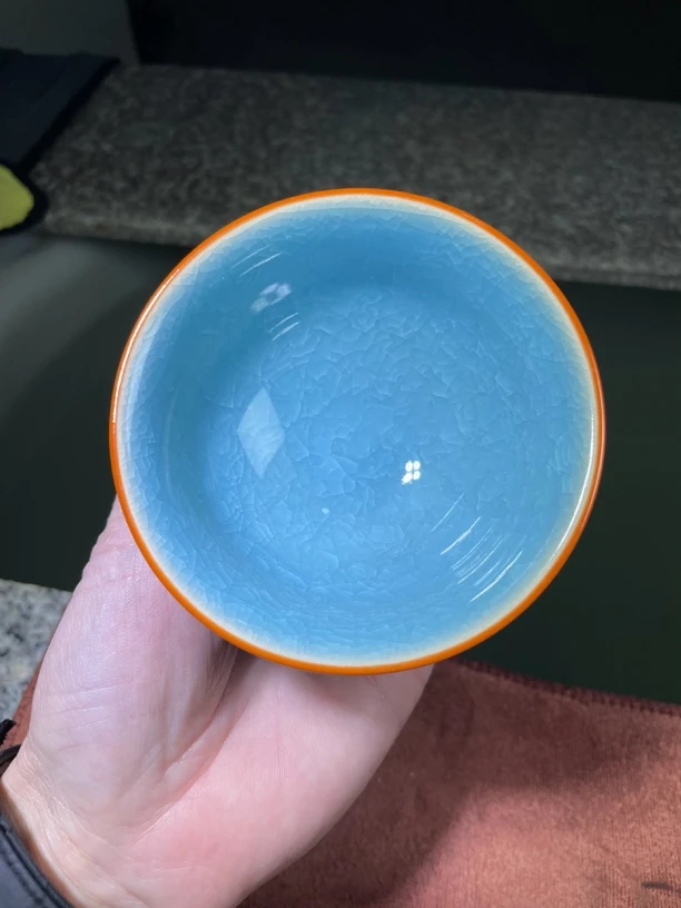 高端茶具天空之镜冰裂纹茶杯主人杯陶瓷单杯功夫茶具品茗杯