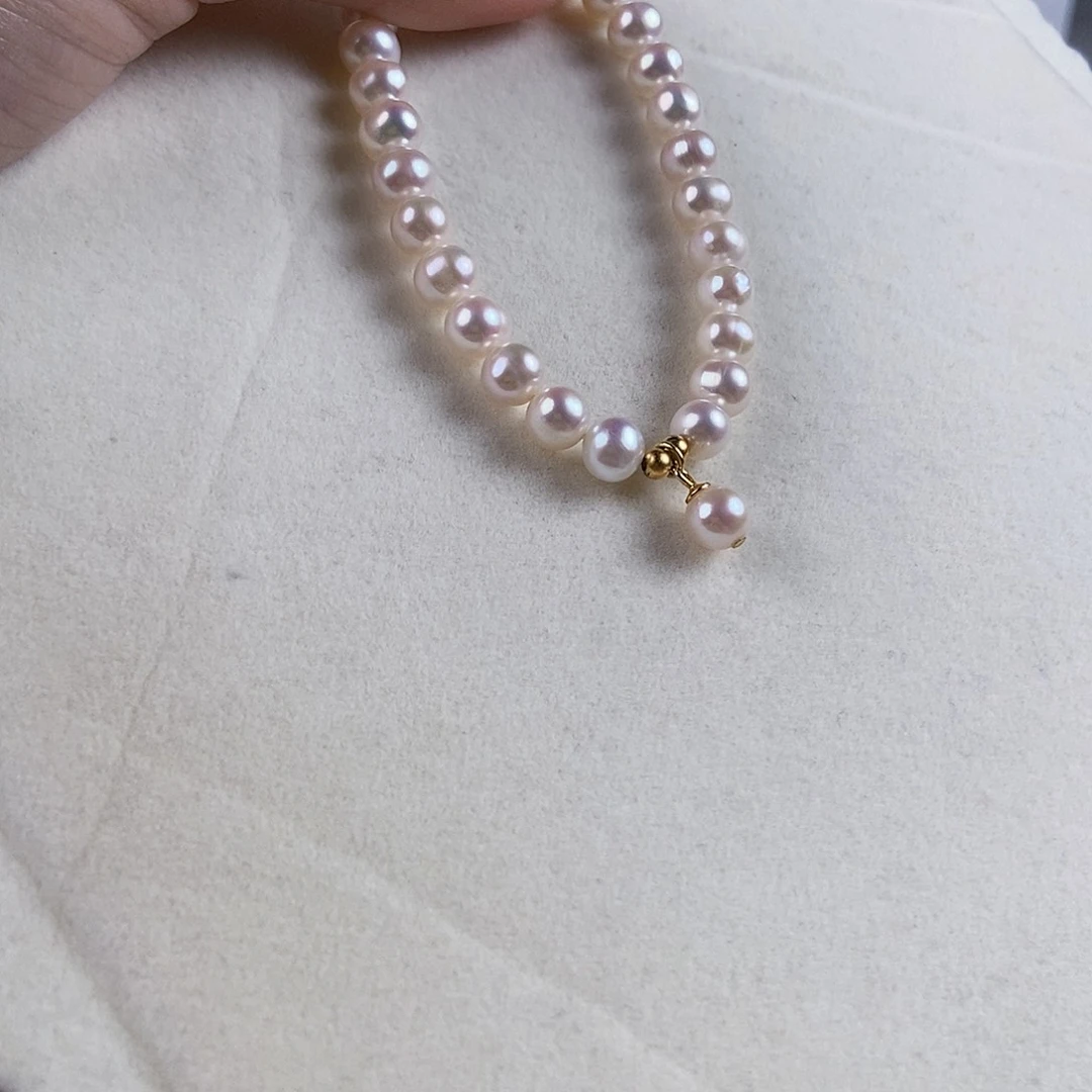 淡水珍珠手绳银S925镶嵌