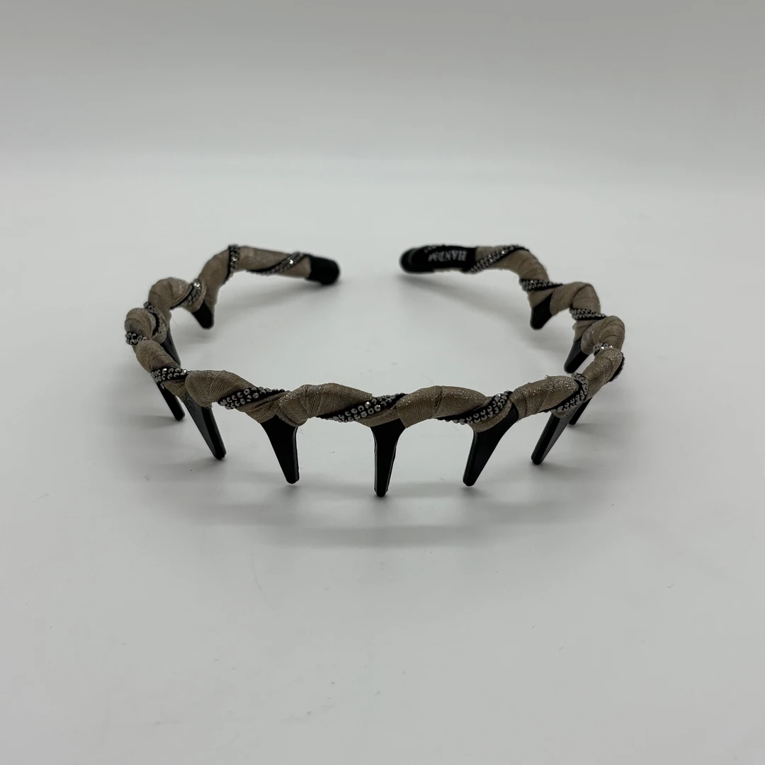 GREBUTY 6082 韩版气质缠绕闪闪香槟色发箍