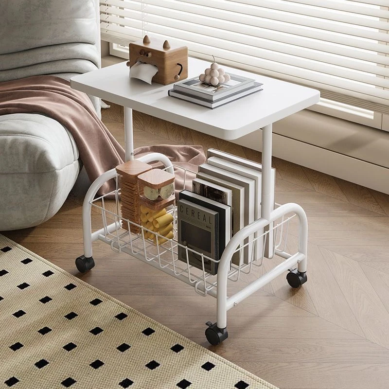 边几沙发客厅卧室床头带轮可收纳架简约小户型可移动小推车置物架