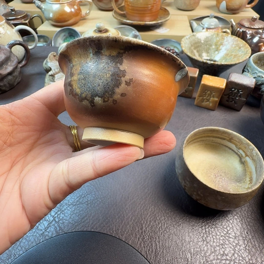 手工手作柴烧主人杯