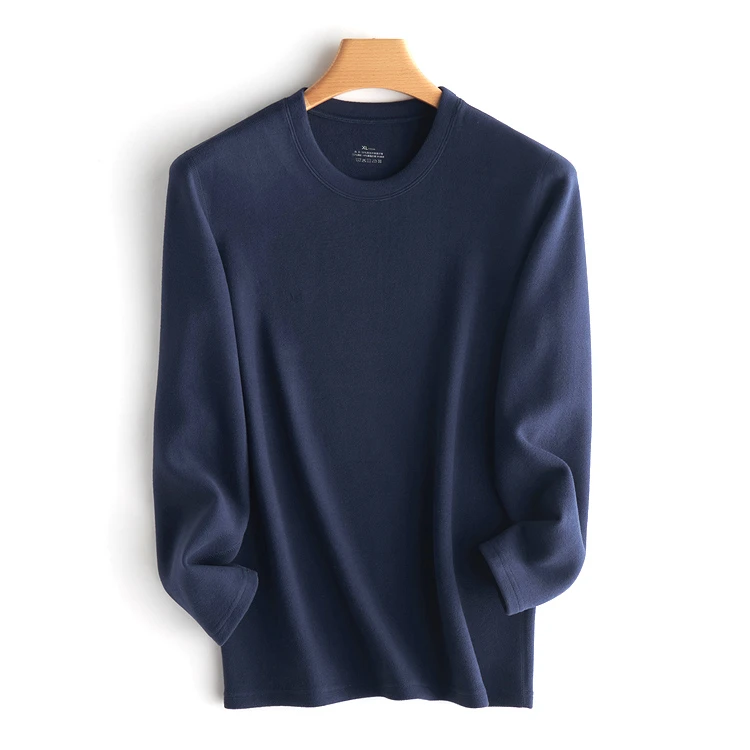 B13301#男加厚德绒圆领上衣