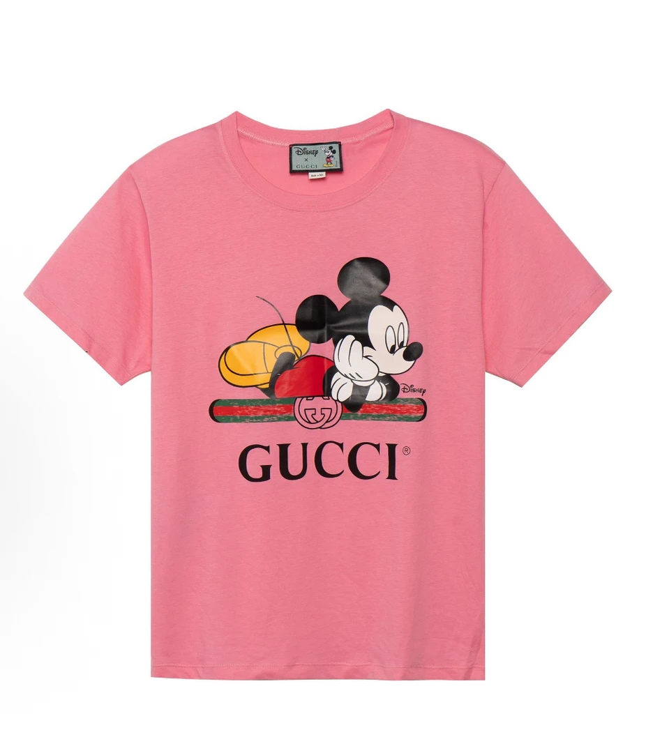 99新 GUCCI/古驰 葡萄籽奢潮/米奇腰带字母logo短袖上衣/XS潮流