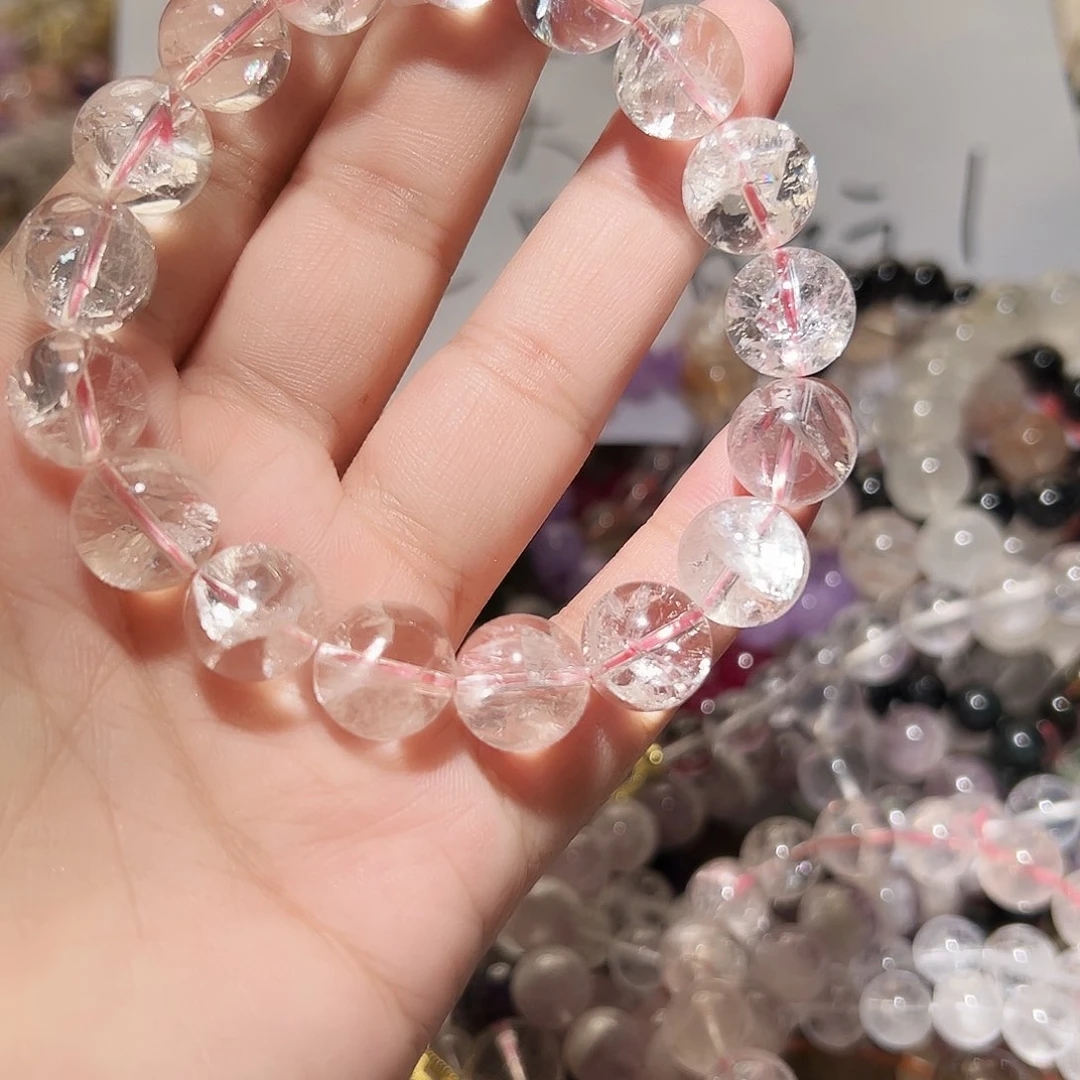 水晶手链未镶嵌仙女粉喜马拉雅13毫米