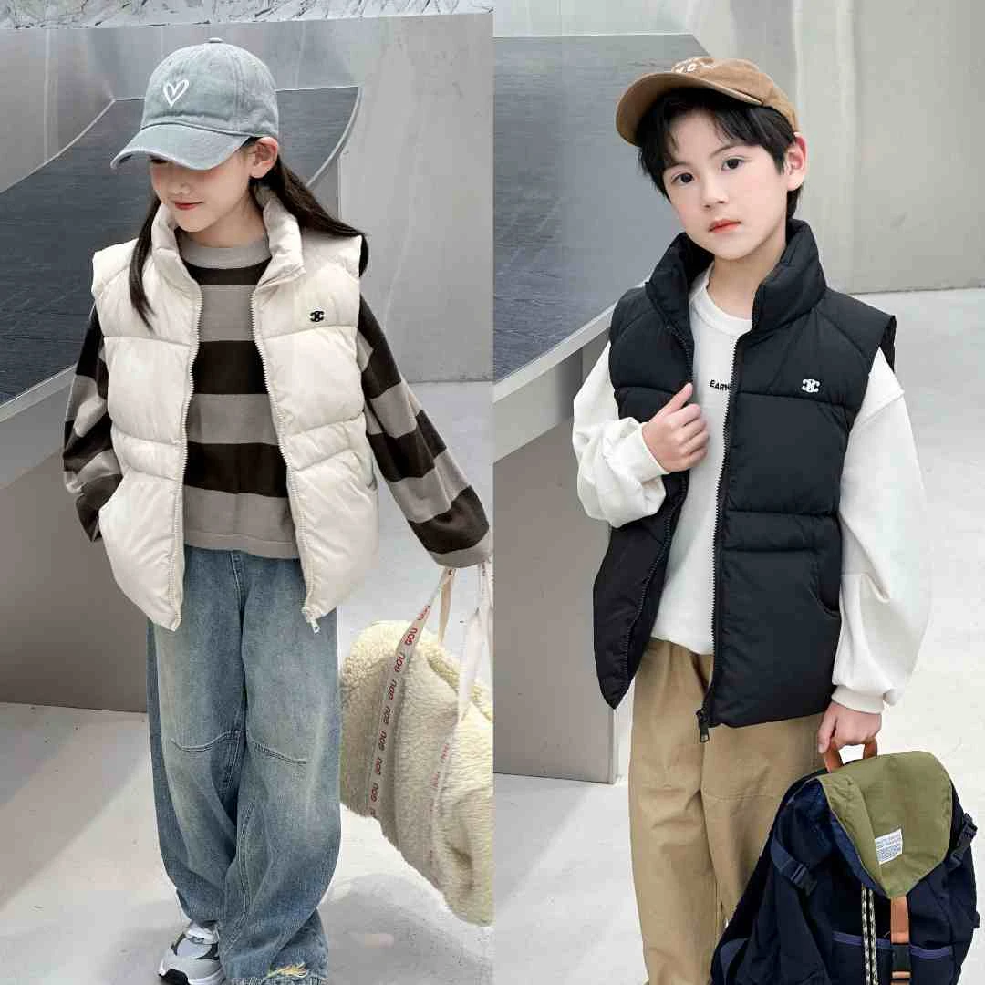 【主播推荐】【顾奈】卡可鸭1825新款纯色立领时尚外穿棉马甲