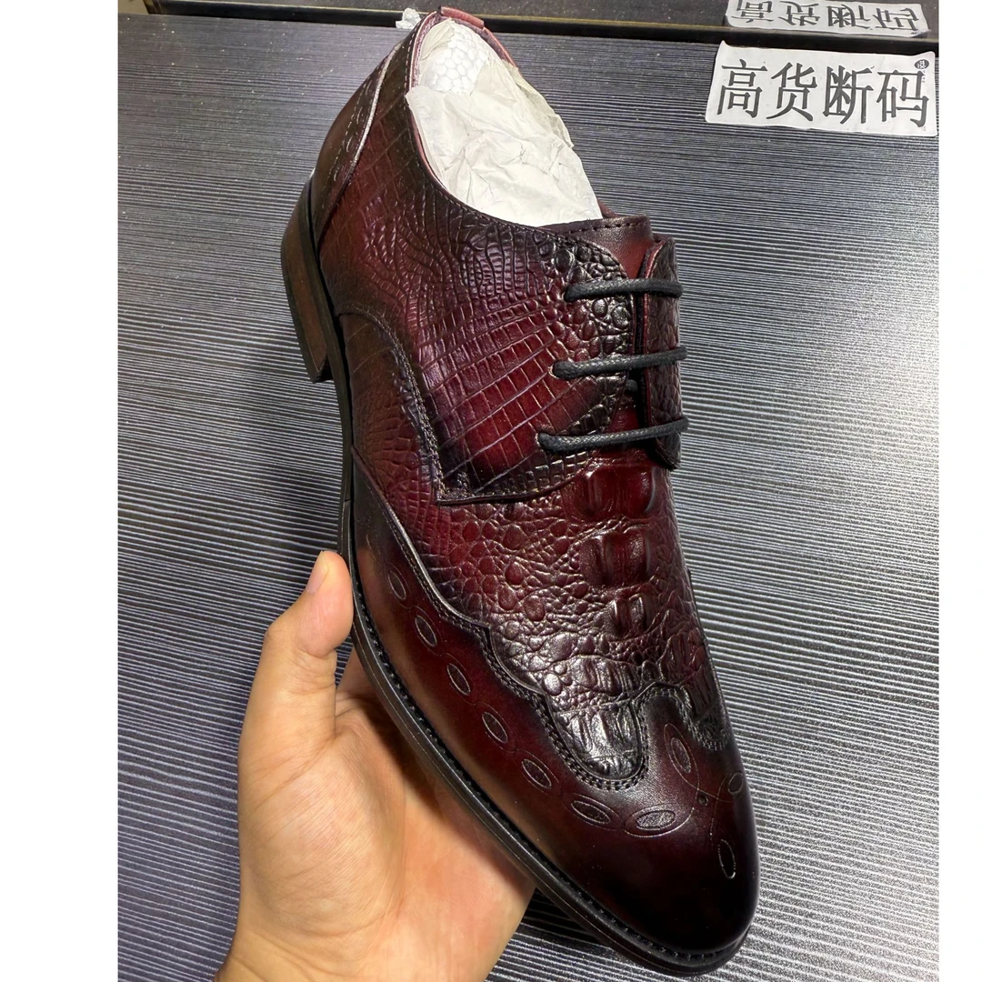 【编码001-200】男士透气断码撤柜商务真皮皮鞋 主播报编码下单