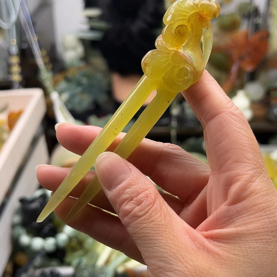 蛇纹石玉发簪未镶嵌