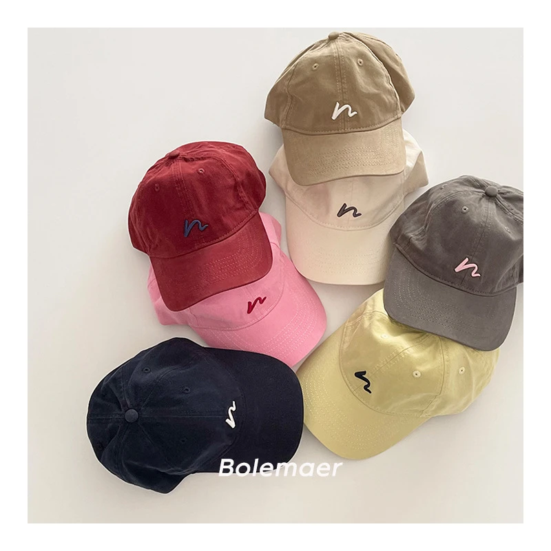 2025韩式洋气简约鸭舌帽春夏季潮童男童宝宝户外穿搭时尚遮阳帽子