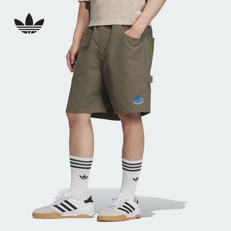 Adidas阿迪达斯三叶草男子2025夏季新款工装五分裤运动短裤JN1668