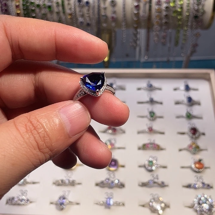 戒指贝壳银S925镶嵌戒指925…..