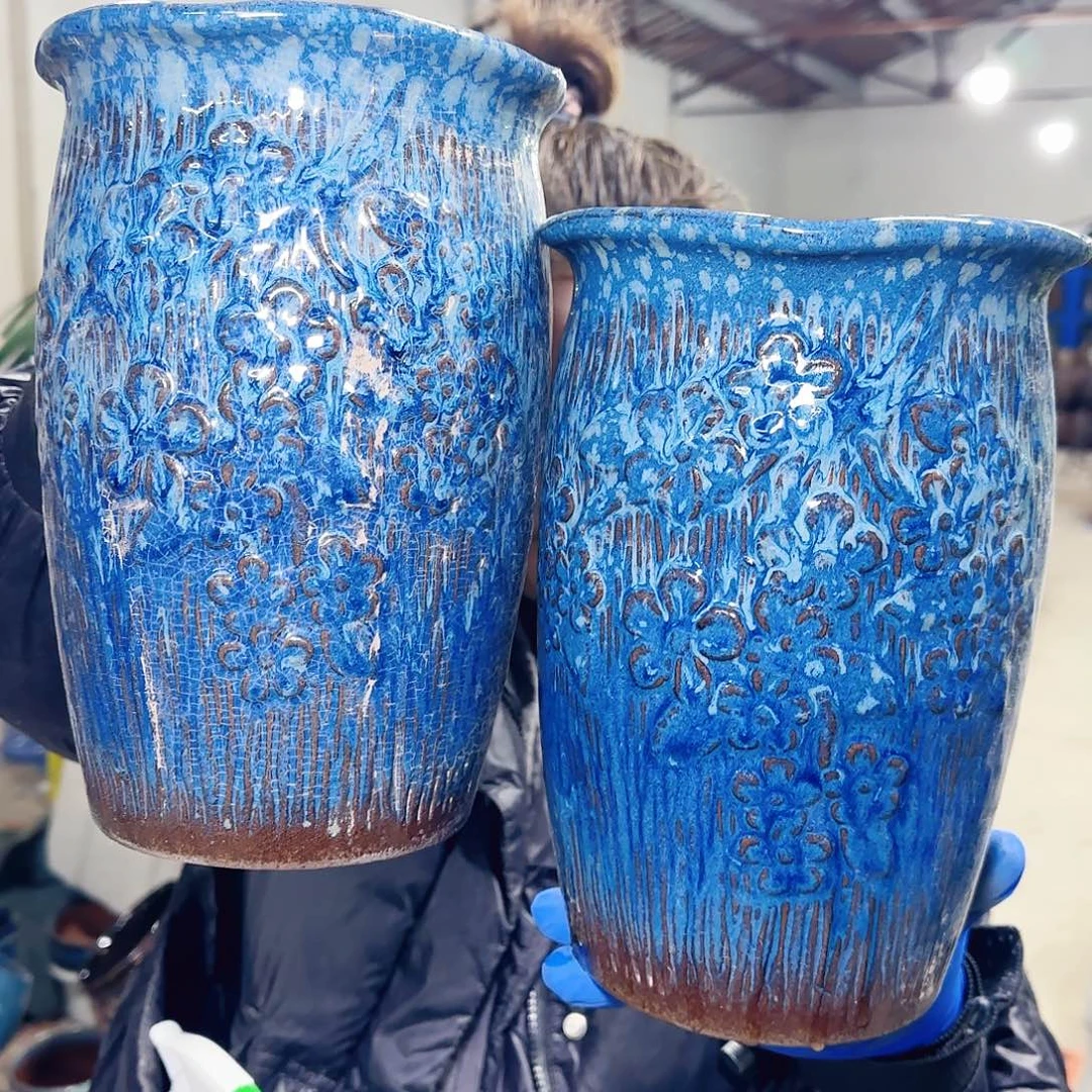 紫砂花盆高24口16