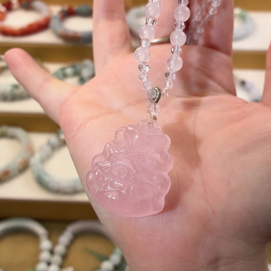 翡翠未镶嵌手镯凤九吊坠