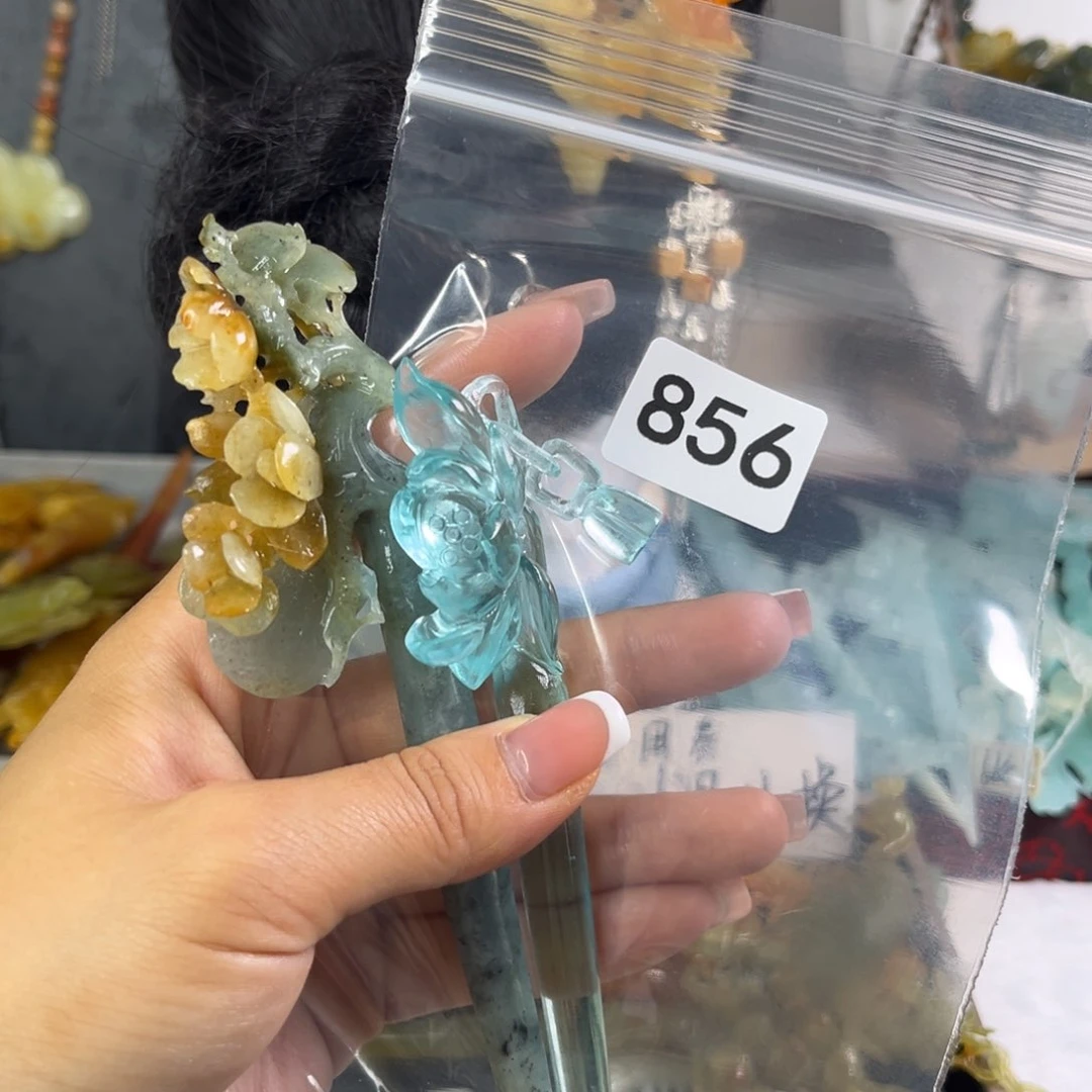 岫玉未镶嵌发饰七*