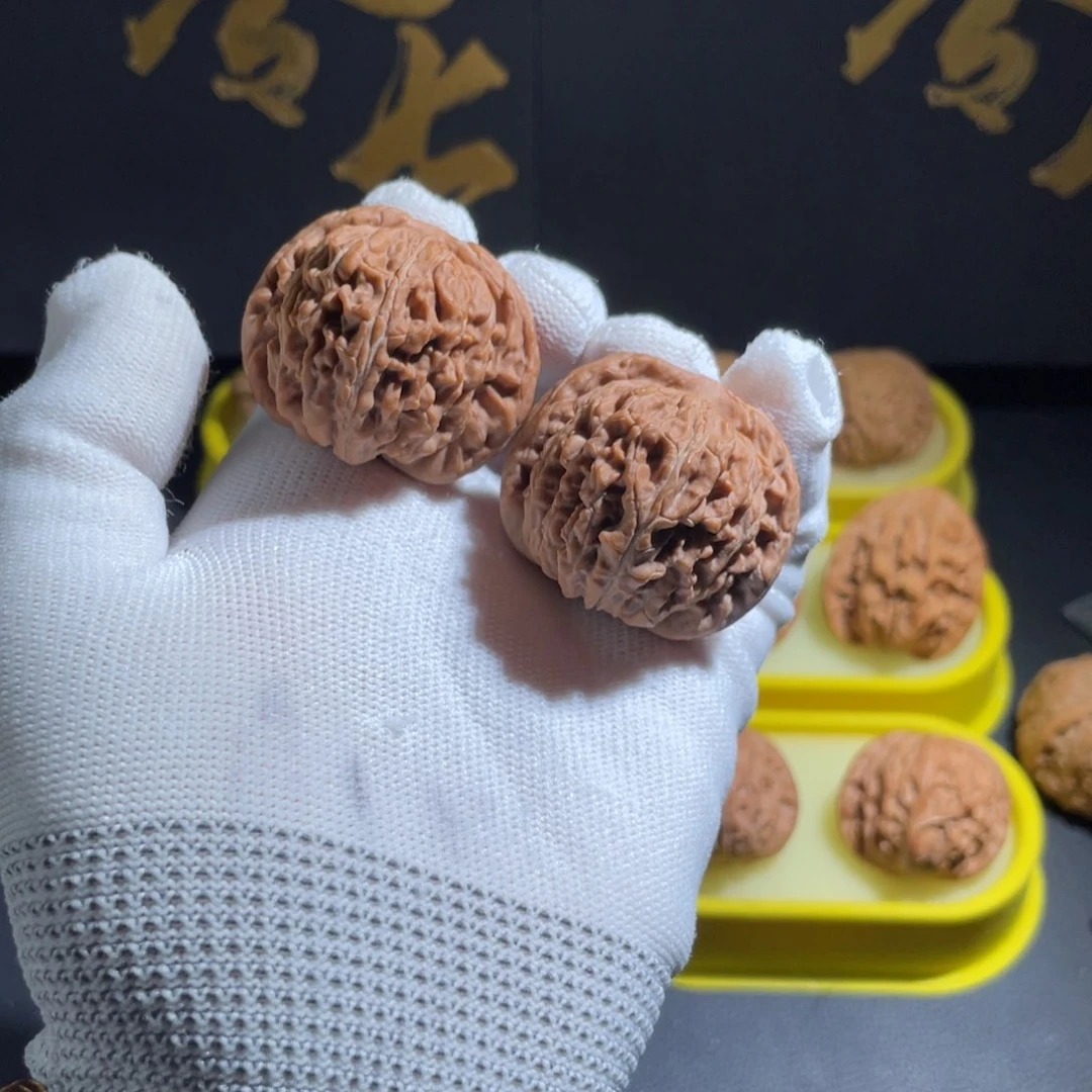 文玩核桃把件2号40全品粉红楼