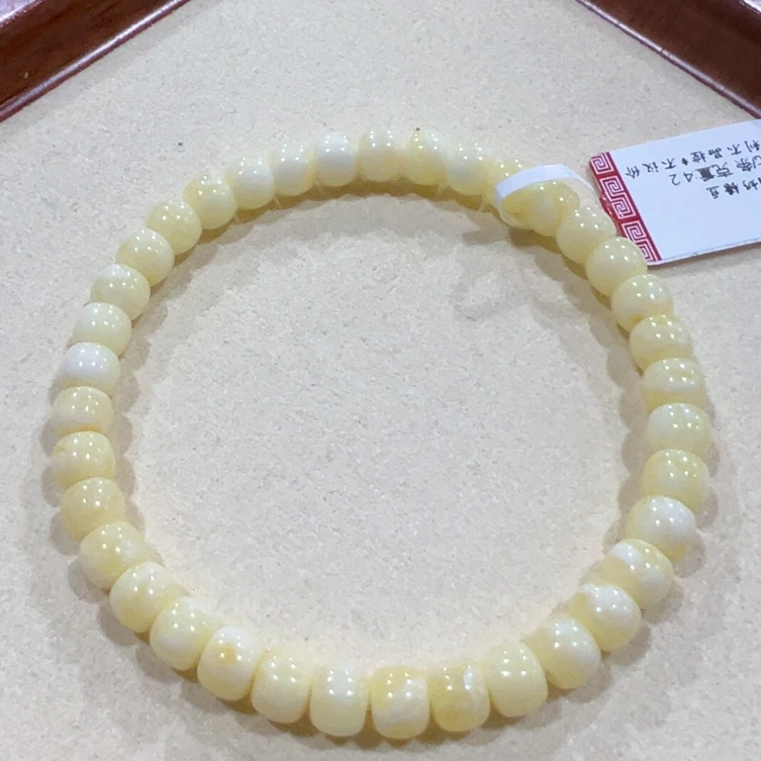 蜜蜡手链未镶嵌6m奶糖豆手串