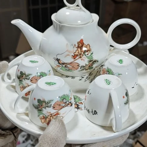 库存微瑕多孔茶壶一套容量500毫升