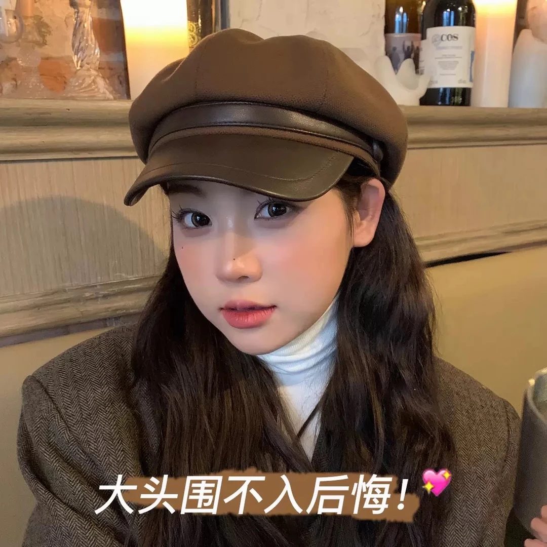 2025新款复古八角贝雷帽女秋冬显脸小云朵帽穿搭百搭鸭舌帽子