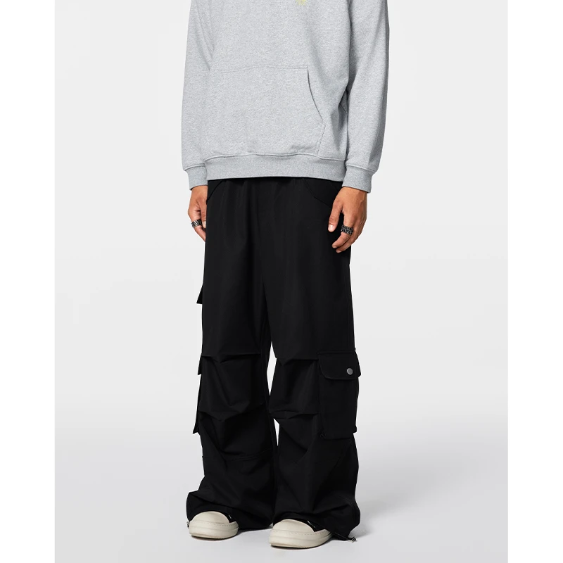 【Achock官方店】潮牌重磅褶皱大口袋工装裤美式新款伞兵休闲裤男