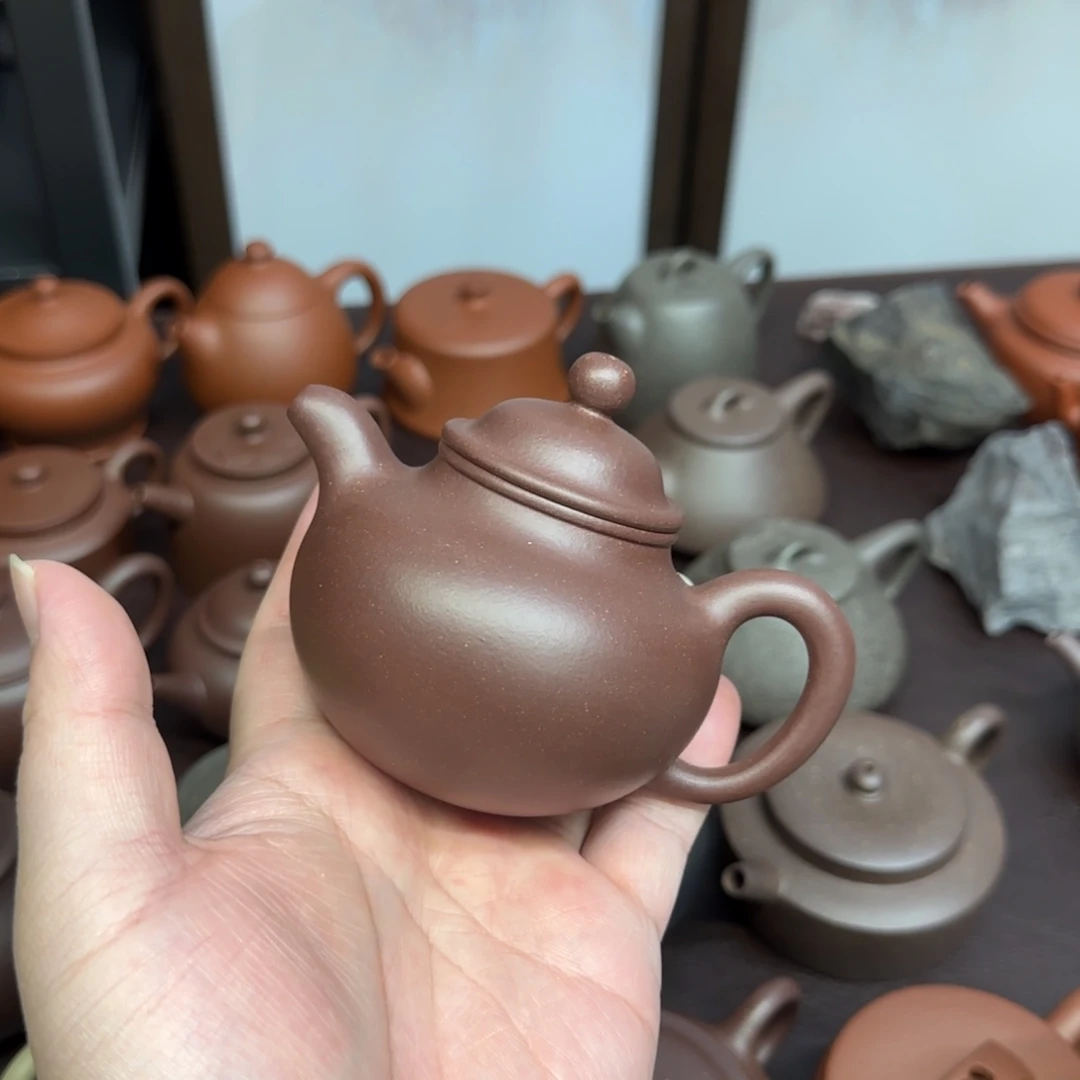 大***间茶壶紫砂四号井紫泥大亨掇球