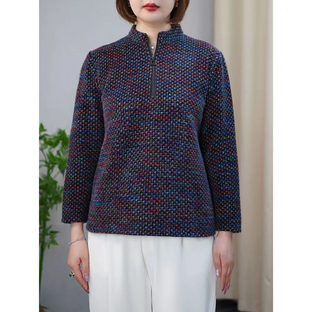 保暖加厚百搭毛衣独特漂亮减龄上衣高级感显瘦衣服胖妹妹大码女装