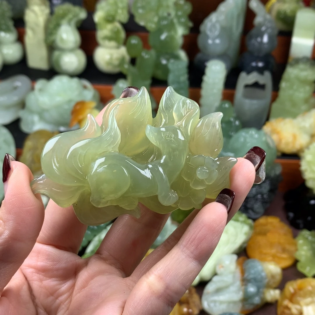 岫玉未镶嵌挂件吊坠帅**人