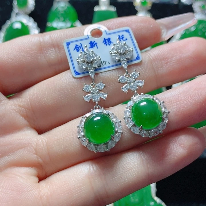 翡翠颈饰银S925镶嵌