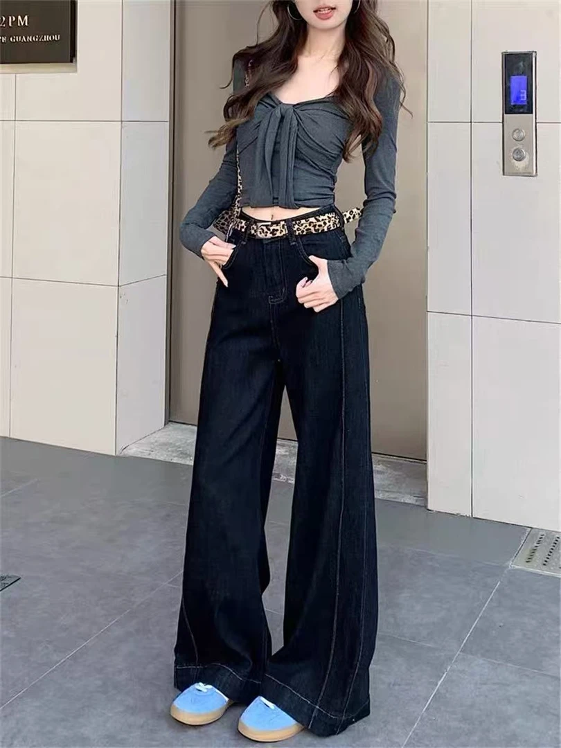 008时尚气质严选高腰爆款阔腿牛仔裤A1169-29