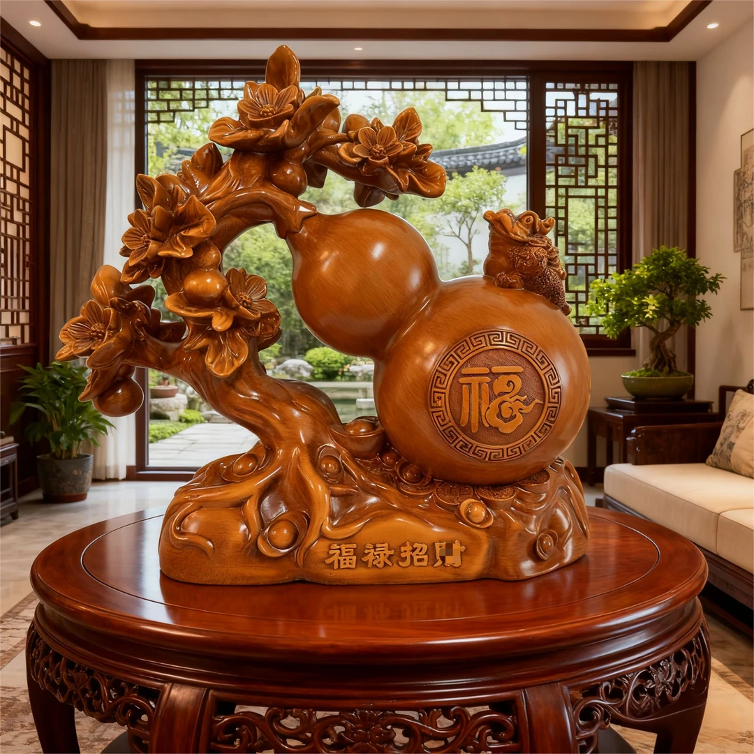 (福禄招财X)葫芦办公室玄关开业送礼装饰摆件 XDH 约长22*高20cm