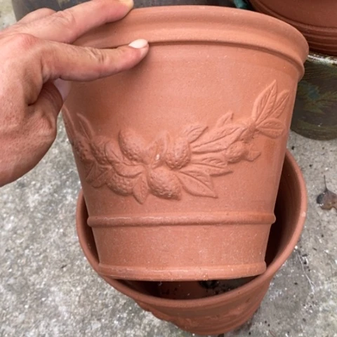 【闪购商品】紫砂花盆高18口28一对