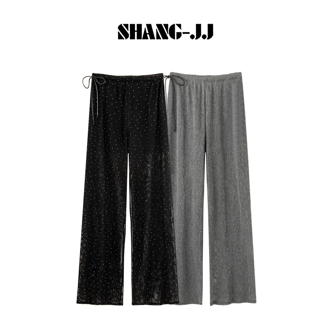 SJJ-SHANG【闪闪裤】25ss新品垂感细闪时尚舒适休闲裤q134257p