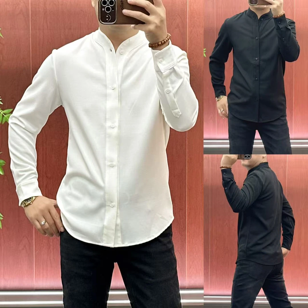 807｜四季可穿｜可当衬衫｜可当外搭无痕免烫古巴领弹力衬衫｜绅士