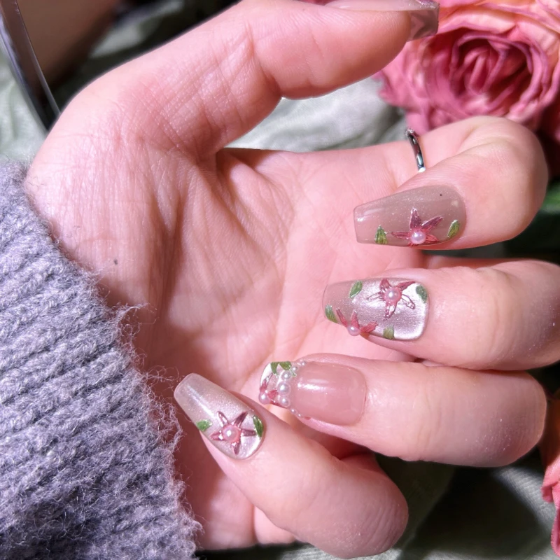 QY 绮遇  •『春华』 纯手工穿戴甲 10片装