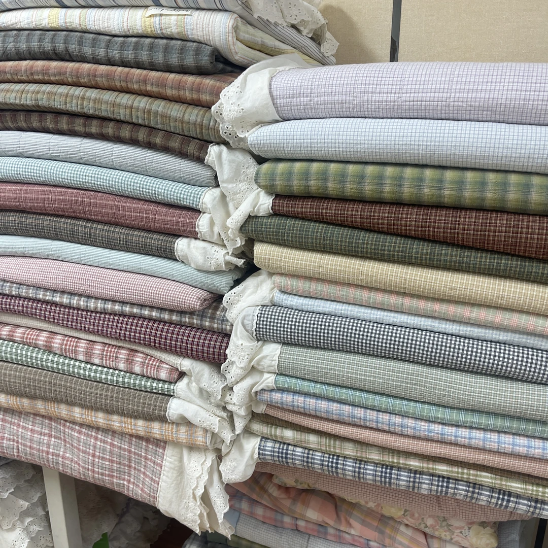 全棉色织水洗棉夏被大小尺寸看编码下单