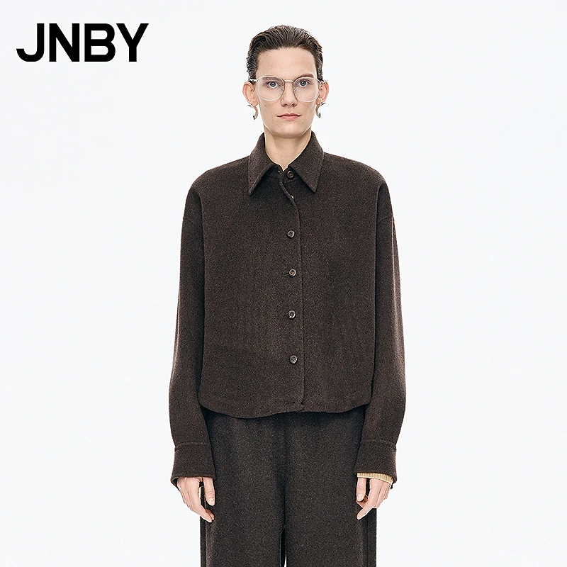 【商场同款】JNBY/江南布衣25冬新品毛呢外套宽松长袖5P0812020