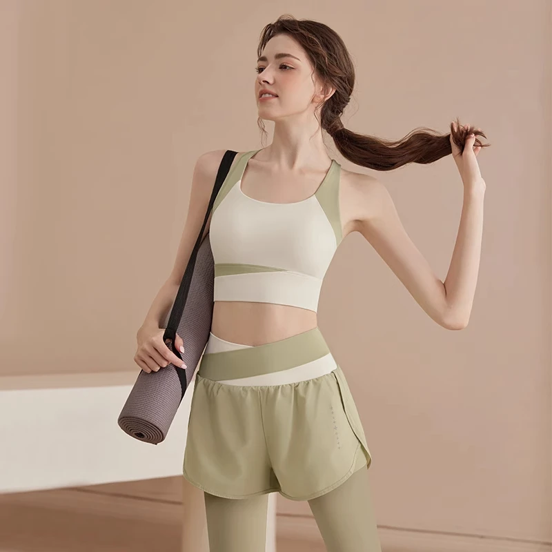 lulu运动内衣女防震防下垂跑步高强度瑜伽服背心健身外穿聚拢套装