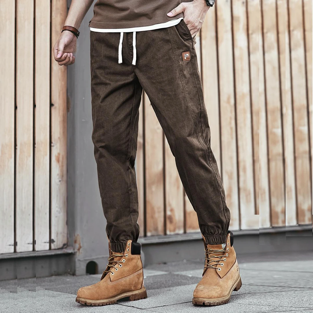 【JRXR男装】高端美式重磅复古工装裤子男士春秋宽松直筒阿美咔叽