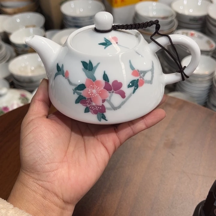 醴陵釉下手绘高温茶壶320毫升简****8