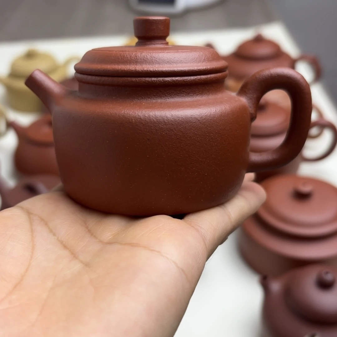 紫砂茶壶红降坡德钟100cc