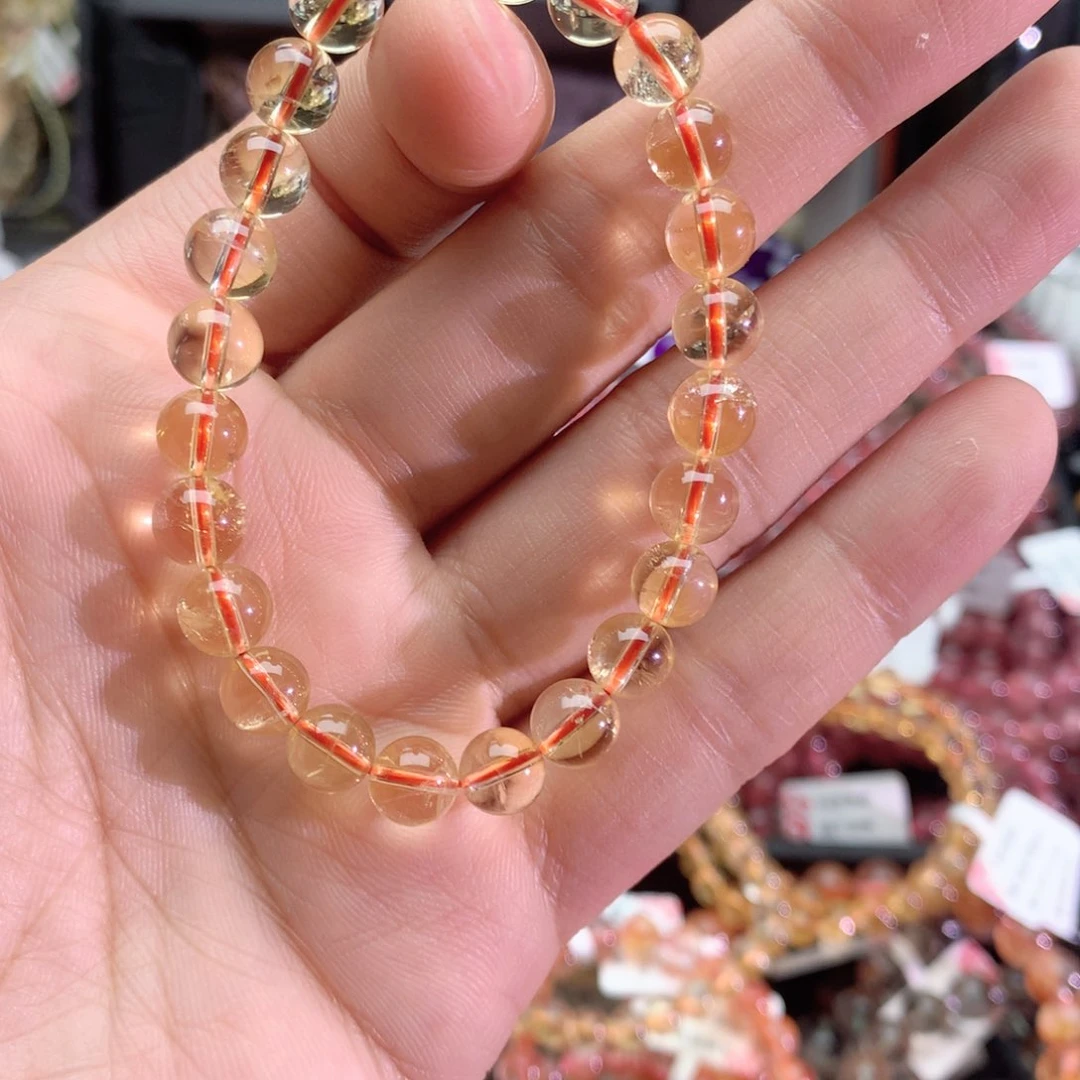 黄晶手链未镶嵌七*猫巴西黄水晶7