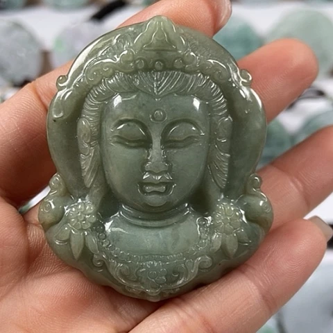 翡翠颈饰未镶嵌观音福利